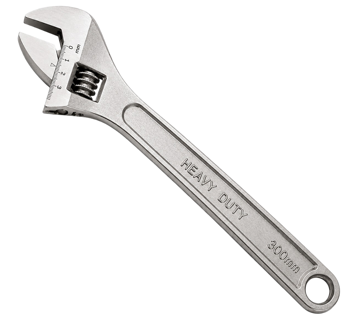 S610 Adjustable Wrench, Chrome Plated with Polished Head